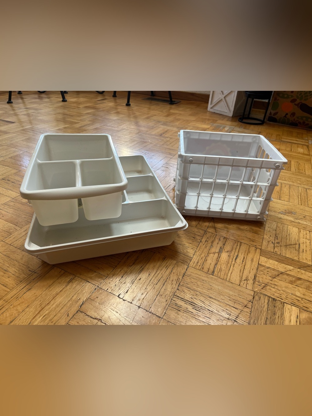 White Drawer Organizer and Storage Bin Set - Home Storage & Organization
